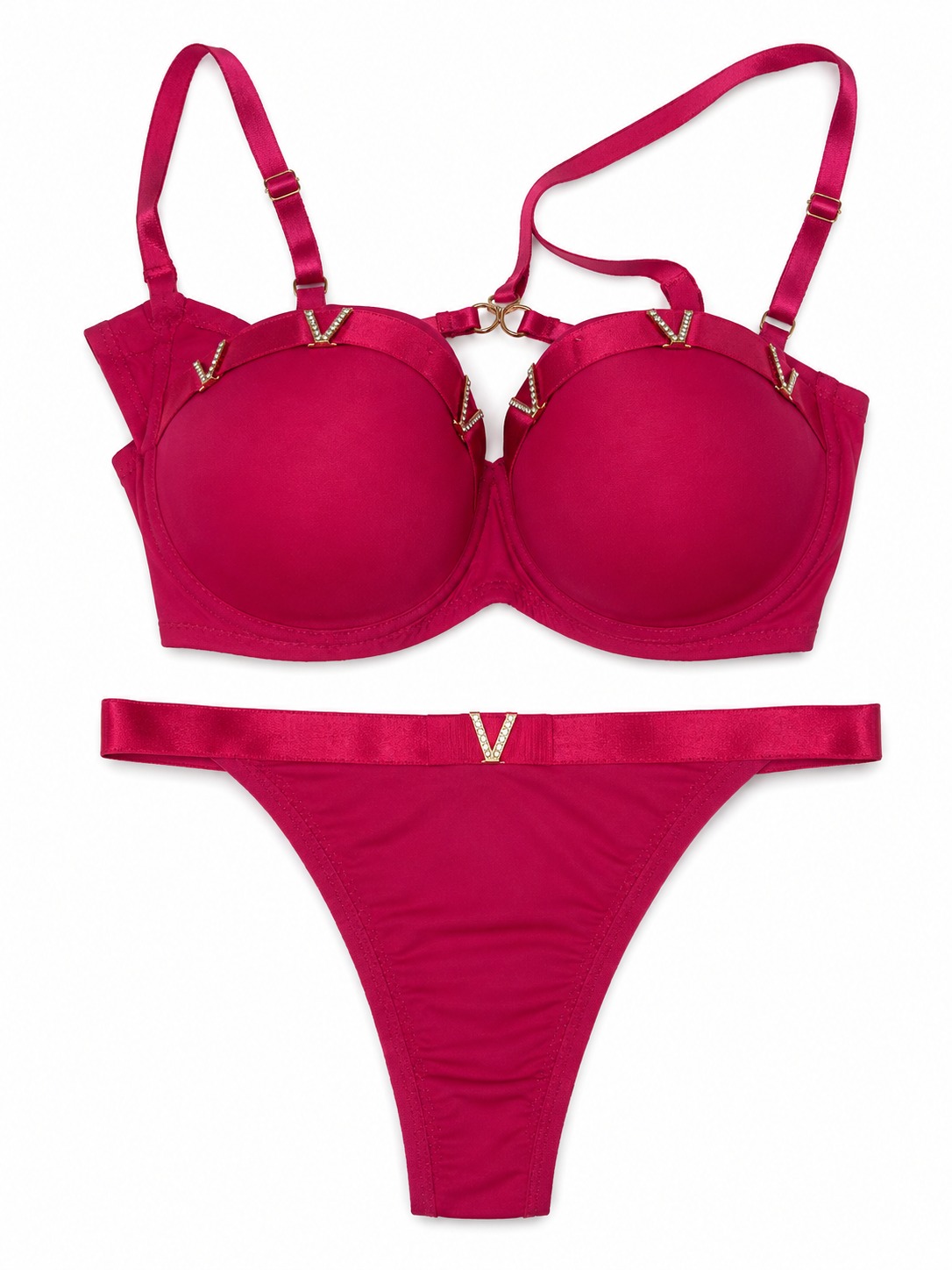 WhatsApp Image 2026-08-05 at 17.57.02 (3) Ensemble Lingerie Luxe en Satin Fuchsia – Collection Bijou "V" – Image 1